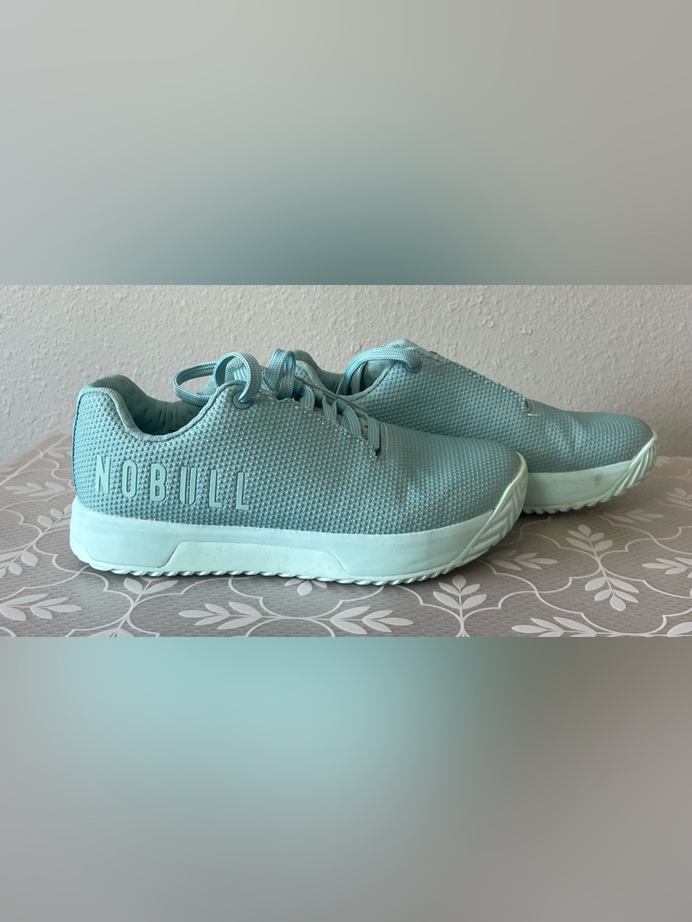 NOBULL Women’s 7.5 Light Blue Aqua Mesh Trainer Sneakers
